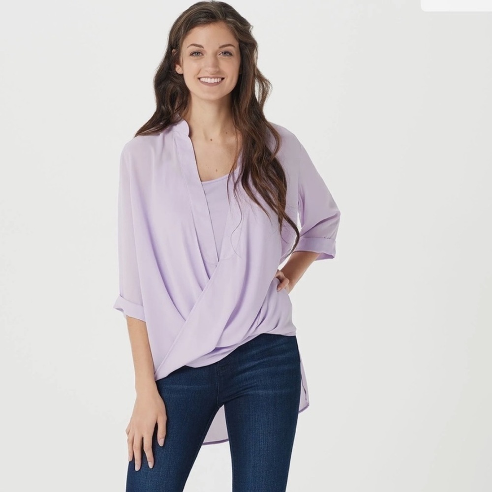 Lisa RINNA TWIST FRONT TOP WITH CAMI - MEDIUM - ORCHID PETAL